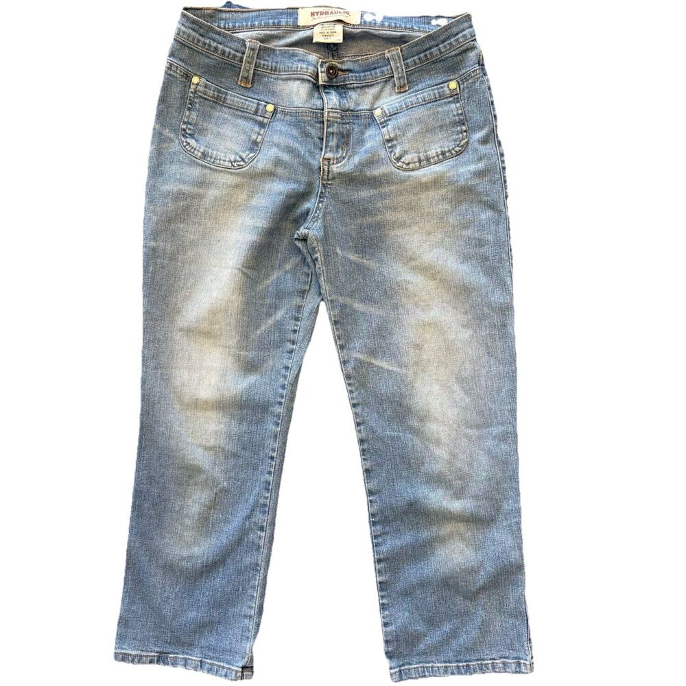 Hydraulic VTG Y2K Size 7 Juniors Denim Jeans Lightwash Capris Crop